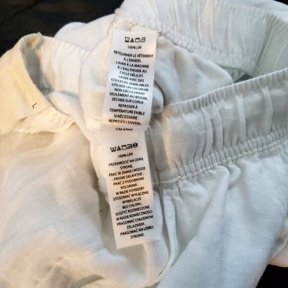 Joie 100% Linen Womens Wide-Leg Pants White Size L Made In Bangladesh - Picture 7 of 9